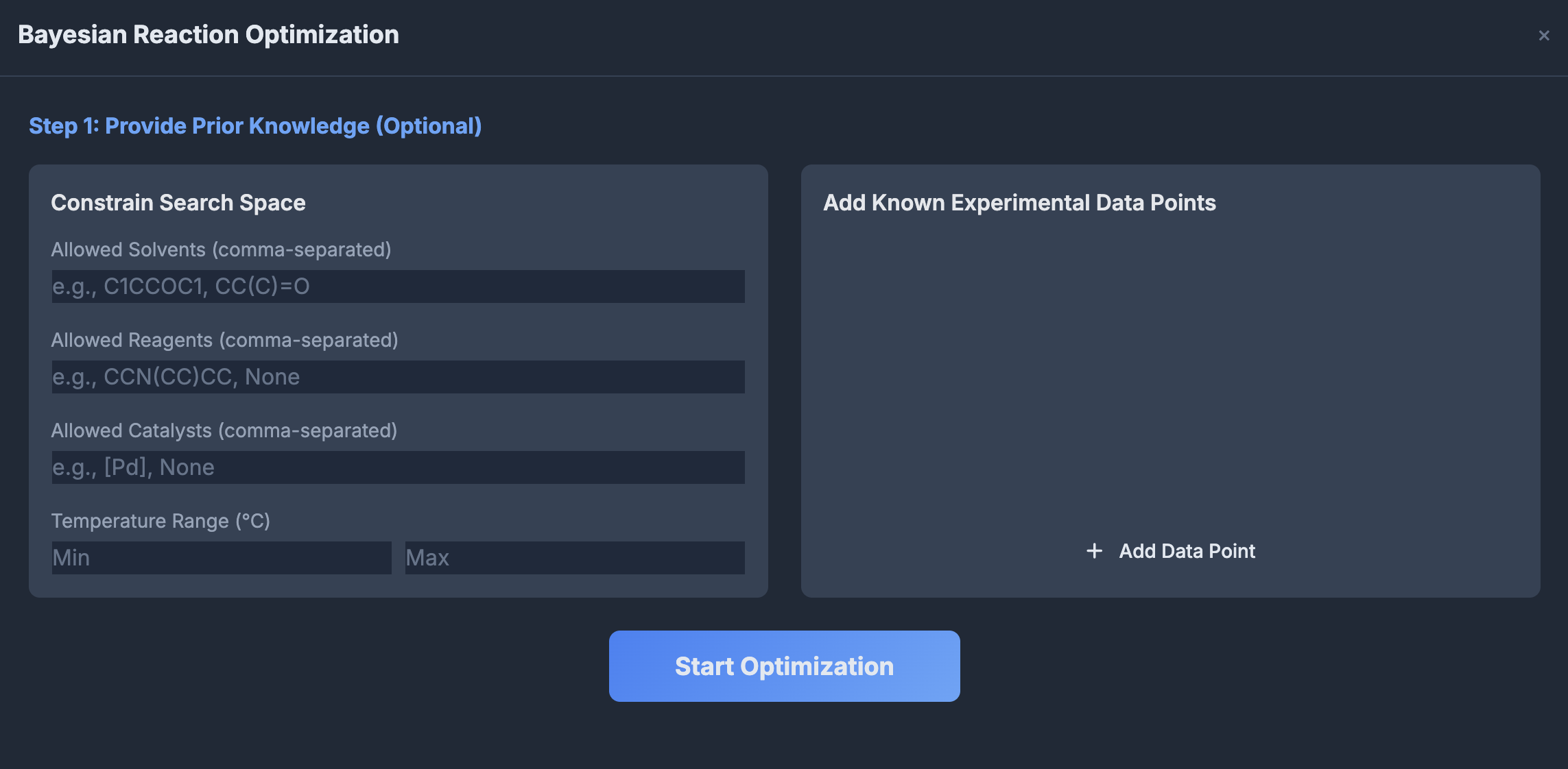 Configuring Bayesian Optimization with prior knowledge